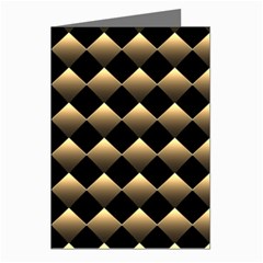 Golden-chess-board-background Greeting Cards (pkg Of 8) by Simbadda