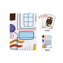 Sketch Line Art Doodles Design Playing Cards Single Design (mini) by Grandong