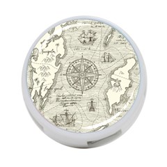 Vintage World Map Antique 4-port Usb Hub (one Side) by Proyonanggan