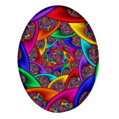 Color Spiral Oval Glass Fridge Magnet (4 Pack) by Proyonanggan