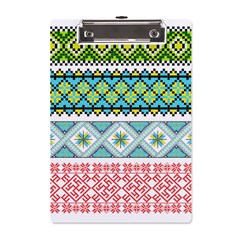 Ukraine Ornament Pattern Symbolism Geometric A5 Acrylic Clipboard by pakminggu