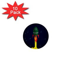 Rocket Halftone Astrology Astronaut 1  Mini Buttons (10 Pack)  by Bangk1t