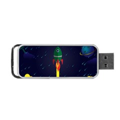 Rocket Halftone Astrology Astronaut Portable Usb Flash (one Side) by Bangk1t