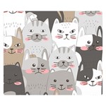 Cute Cats Seamless Pattern Premium Plush Fleece Blanket (Small) 50 x40  Blanket Front
