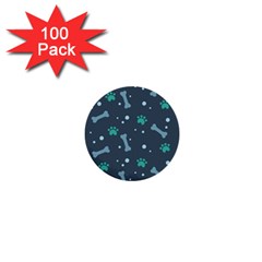Bons Foot Prints Pattern Background 1  Mini Buttons (100 Pack)  by Bangk1t