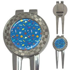 Space Rocket Solar System Pattern 3-in-1 Golf Divots by Bangk1t