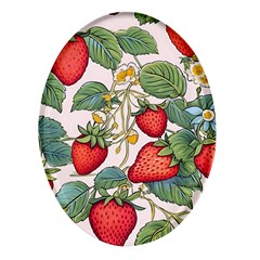 Strawberry Fruit Oval Glass Fridge Magnet (4 Pack) by Amaryn4rt