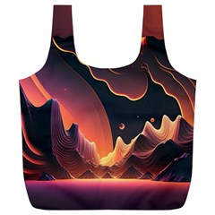 Fire Flame Burn Hot Heat Light Burning Orange Full Print Recycle Bag (xl) by pakminggu