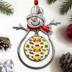 Pikachu Metal Snowman Ornament by artworkshop