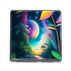 Jungle Moon Light Plants Space Memory Card Reader (square 5 Slot) by Ravend