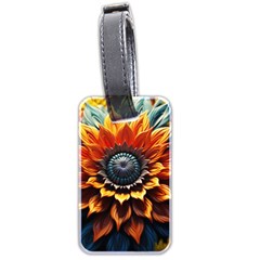 Flower Plant Geometry Luggage Tag (two Sides) by Ravend