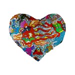 Supersonic Mermaid Chaser Standard 16  Premium Flano Heart Shape Cushions Front