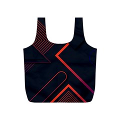 Gradient-geometric-shapes-dark-background-design Full Print Recycle Bag (s) by pakminggu