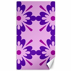 Pink And Purple Flowers Pattern Canvas 40  X 72  by shoopshirt