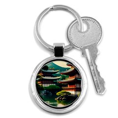 Japan Mount Fuji Japanese Key Chain (round) by uniart180623