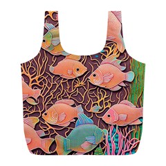 Tropical Fish Full Print Recycle Bag (l) by uniart180623