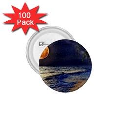 Beautiful Moon Nigh Sky Stars 1 75  Buttons (100 Pack)  by Cowasu