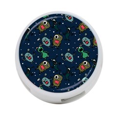Monster Alien Pattern Seamless Background 4-port Usb Hub (one Side) by pakminggu