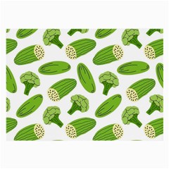 Vegetable Pattern With Composition Broccoli Large Glasses Cloth by pakminggu