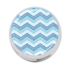 Seamless Pattern Of Cute Summer Blue Line Zigzag 4-port Usb Hub (one Side) by Bedest