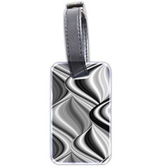 Waves-black-and-white-modern Luggage Tag (two Sides) by Bedest