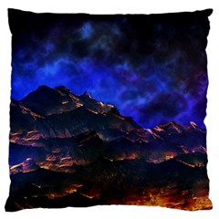 Landscape-sci-fi-alien-world Large Premium Plush Fleece Cushion Case (one Side) by Bedest