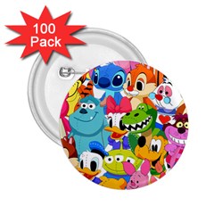 Illustration Cartoon Character Animal Cute 2 25  Buttons (100 Pack)  by Cowasu