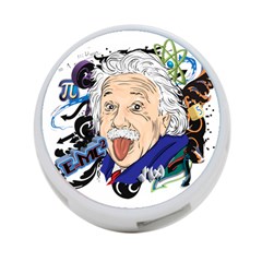 Albert Einstein Physicist 4-port Usb Hub (one Side) by Cowasu