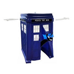 Tardis-doctor-who Lightweight Drawstring Pouch (l) by Cowasu