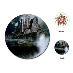 Sea-island-castle-landscape Playing Cards Single Design (round) by Cowasu
