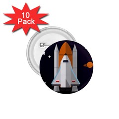 Rocket-space-universe-spaceship 1 75  Buttons (10 Pack) by Cowasu