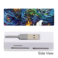 Dog Cartoon Starry Night Print Van Gogh Parody Memory Card Reader (stick) by Sarkoni