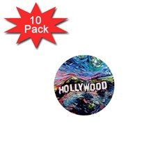 Hollywood Art Starry Night Van Gogh 1  Mini Magnet (10 Pack)  by Sarkoni