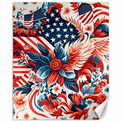 America Pattern Canvas 16  X 20  by Valentinaart