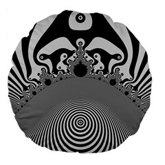 Pattern Illusion Fractal Mandelbrot Large 18  Premium Round Cushions by Bangk1t