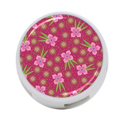 Flower Background Pattern Pink 4-port Usb Hub (one Side) by Ravend