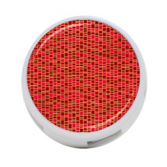 Geometry Background Red Rectangle Pattern 4-port Usb Hub (one Side) by Ravend