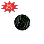 Calathea Leaves Strippe Line 1  Mini Buttons (100 pack)  Front