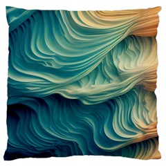 Art Pattern Artis Hands Illustration Large Premium Plush Fleece Cushion Case (two Sides) by Ravend