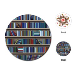 Bookshelf Playing Cards Single Design (round) by Ravend