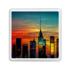 New York City Skyline Usa Memory Card Reader (square) by Ndabl3x