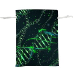 Green And Black Abstract Digital Art Lightweight Drawstring Pouch (xl) by Bedest