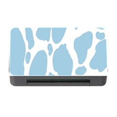Cow Print, Aesthetic, Y, Blue, Baby Blue, Pattern, Simple Memory Card Reader With Cf by nateshop