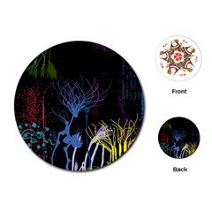 Art Design Graphic Neon Tree Artwork Playing Cards Single Design (round) by Bedest