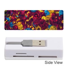 Psychedelic Digital Art Colorful Flower Abstract Multi Colored Memory Card Reader (stick) by Bedest