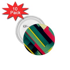 Abstract Geometric Design Pattern 1 75  Buttons (10 Pack) by Bedest