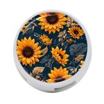 Flower Pattern Spring 4-Port USB Hub (One Side) Front
