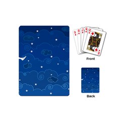 Sky Night Moon Clouds Crescent Playing Cards Single Design (mini) by Proyonanggan