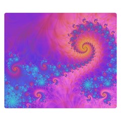 Fractal Art Artwork Magical Purple Premium Plush Fleece Blanket (small) by Proyonanggan