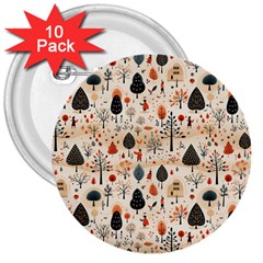 Pattern Seamless 3  Buttons (10 Pack)  by Proyonanggan
